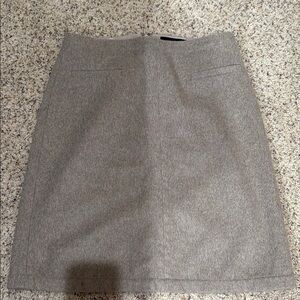 Ann Taylor Gray Knee-Length A-Line Skirt